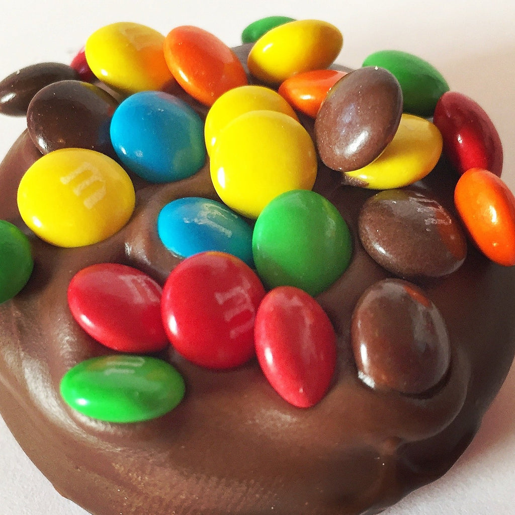 Chocolate covered m&m oreos - Chocolate Works of Bellmore