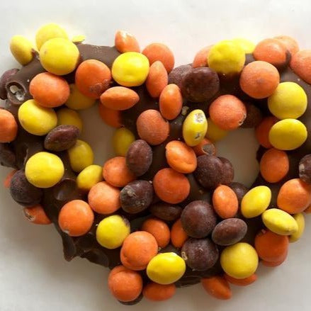 Reese's pieces pretzels - Chocolate Works of Bellmore